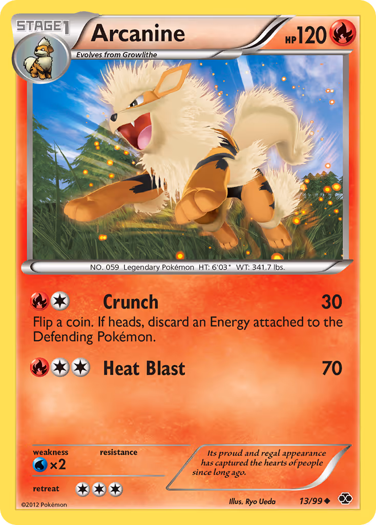 Arcanine 13/99 Pokemon card