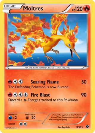 Moltres 14/99 Pokemon card