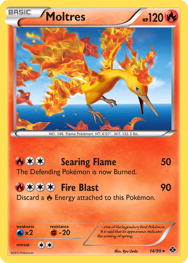 Moltres 14/99 Pokemon card