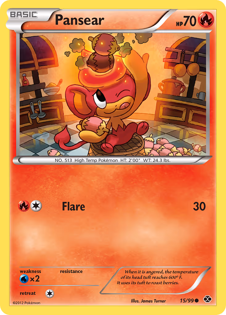Pansear 15/99 Pokemon card