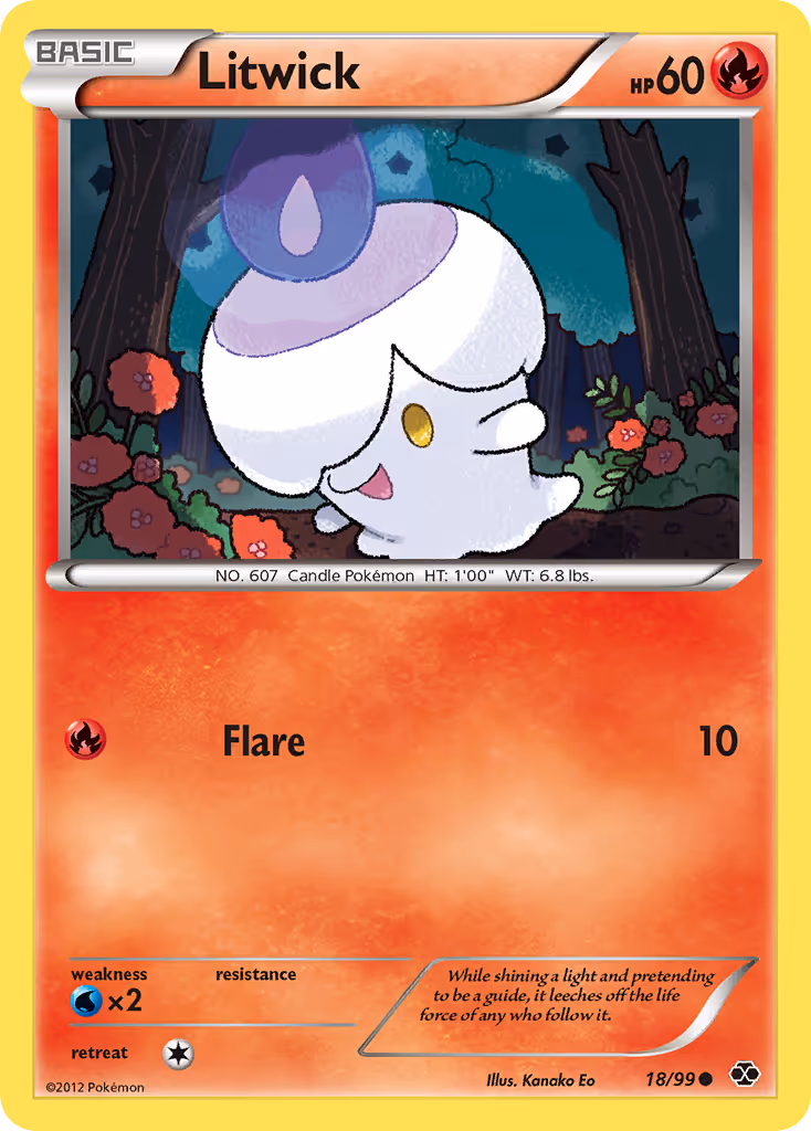 Litwick 18/99 Pokemon card