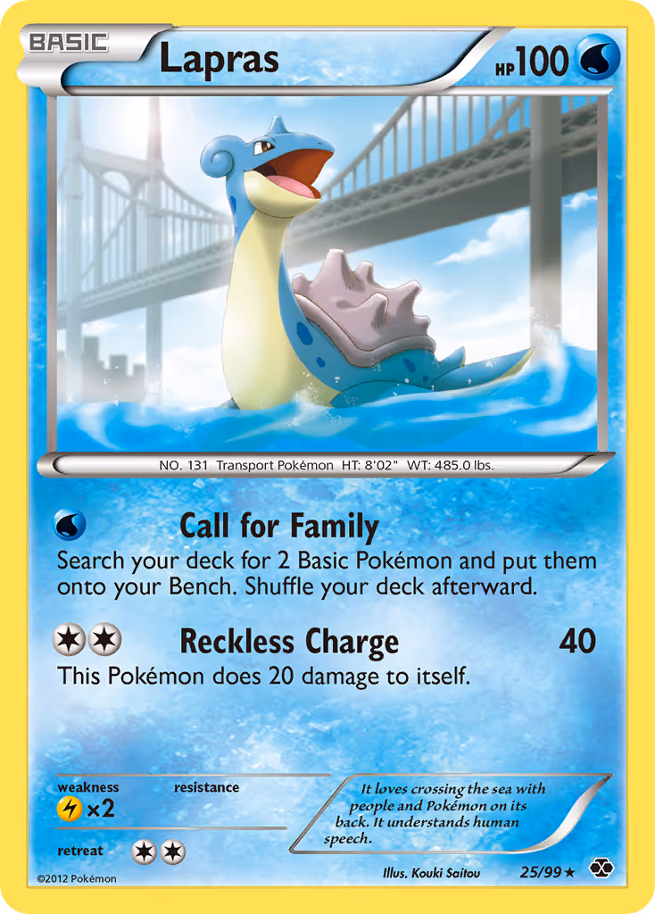 Lapras 25/99 Pokemon card