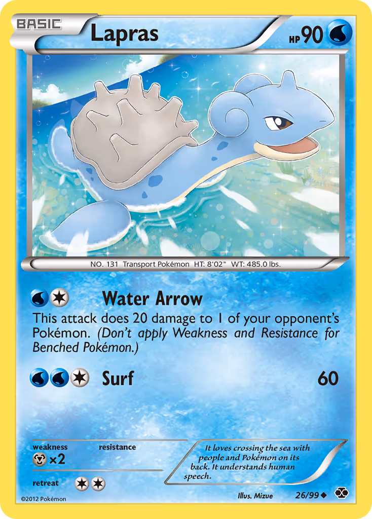 Lapras 26/99 Pokemon card