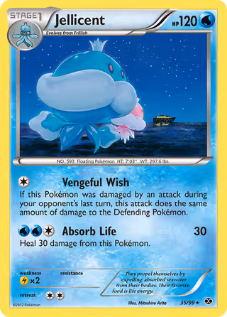 Jellicent 35/99 Pokemon card