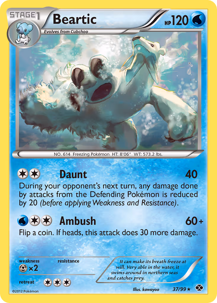 Beartic 37/99 Pokemon card