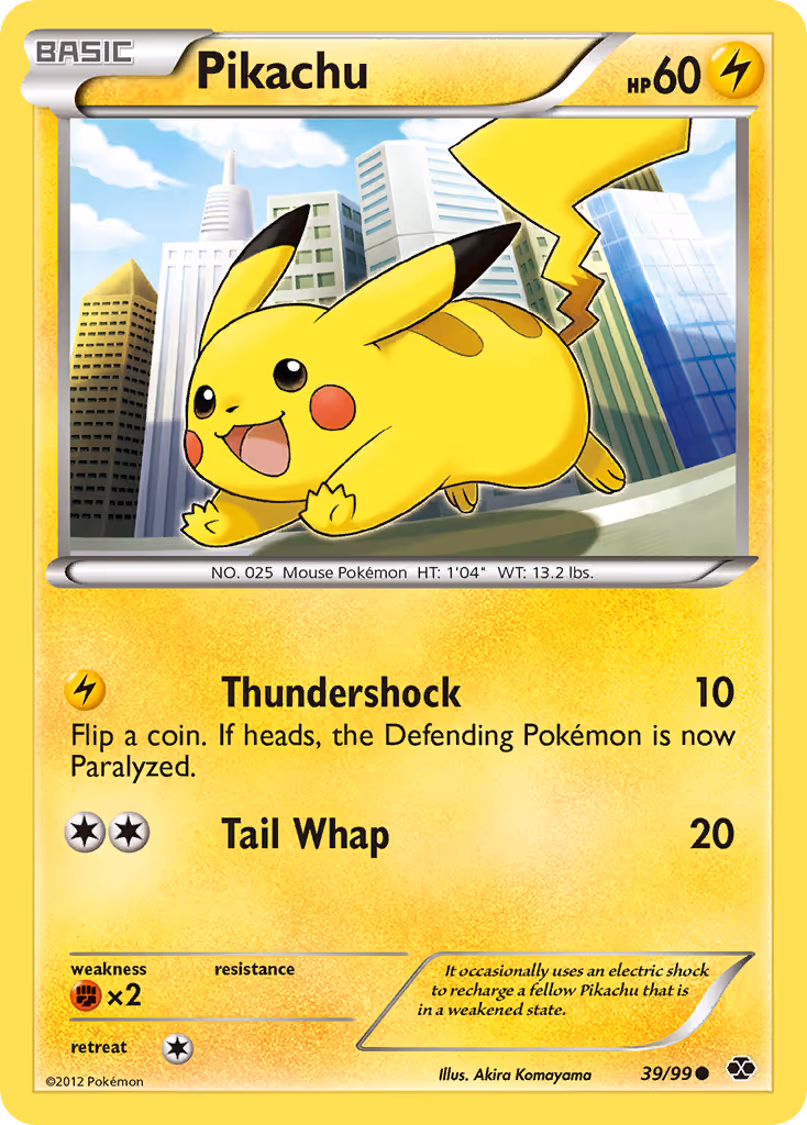Pikachu 39/99 Pokemon card