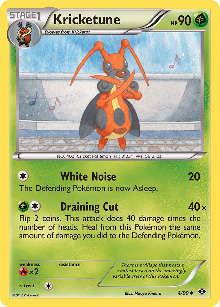 Kricketune 4/99 Pokemon card