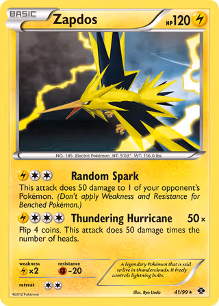 Zapdos 41/99 Pokemon card