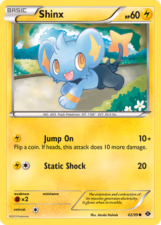 Shinx 42/99 Pokemon card