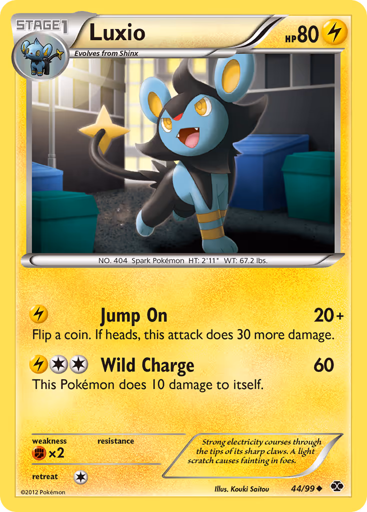 Luxio 44/99 Pokemon card