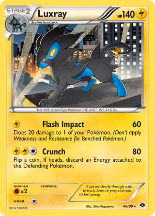 Luxray 46/99 Pokemon card