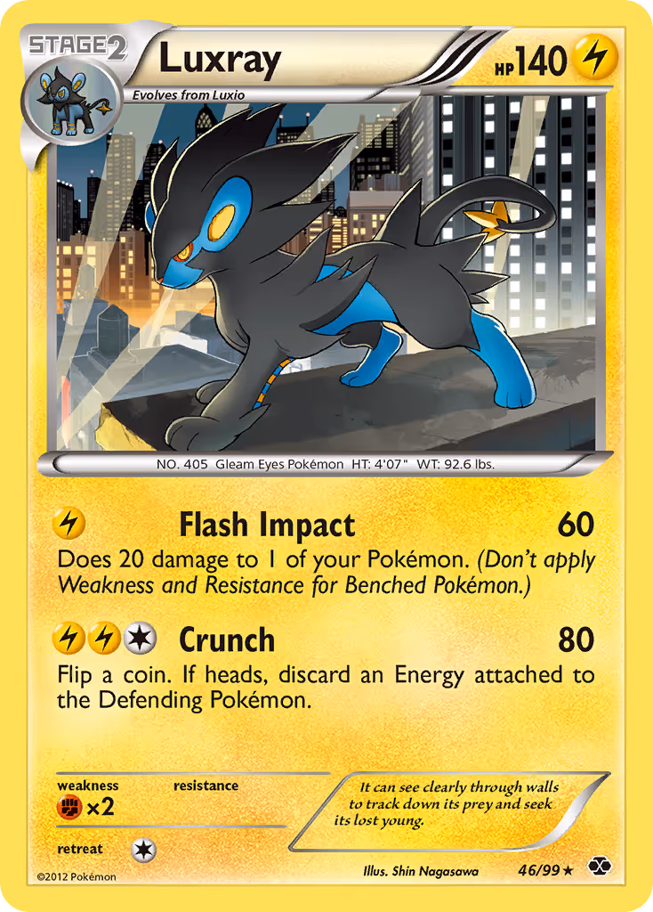 Luxray 46/99 Pokemon card