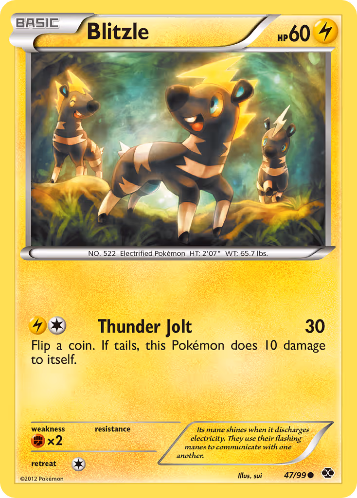 Blitzle 47/99 Pokemon card