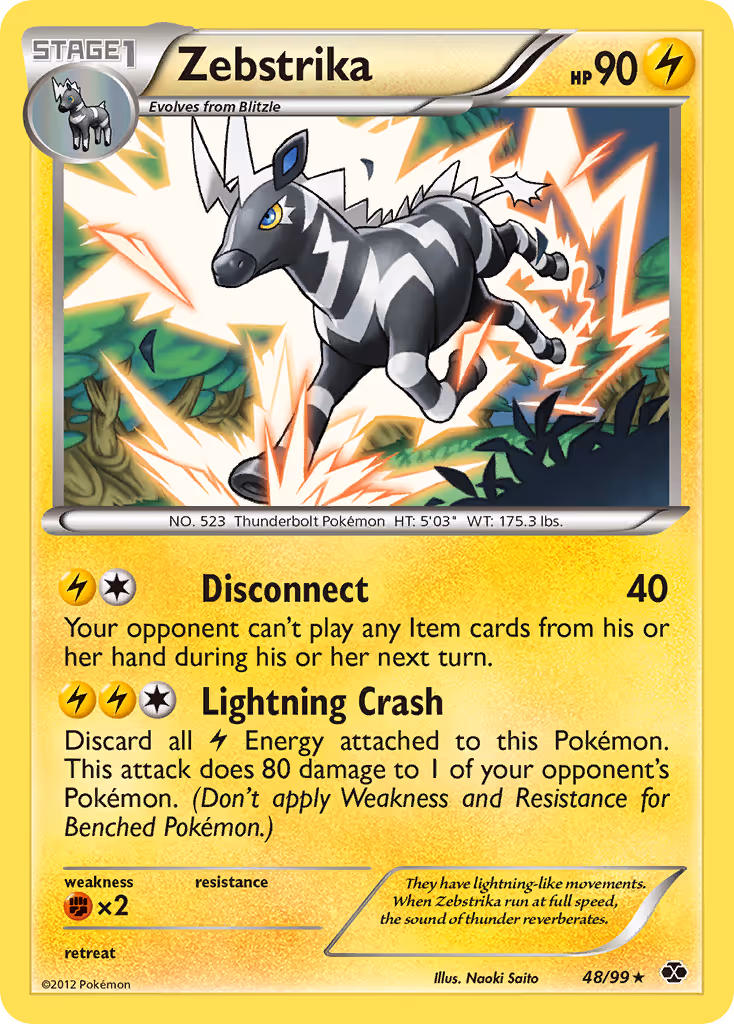 Zebstrika 48/99 Pokemon card