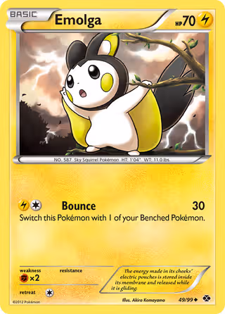 Emolga 49/99 Pokemon card