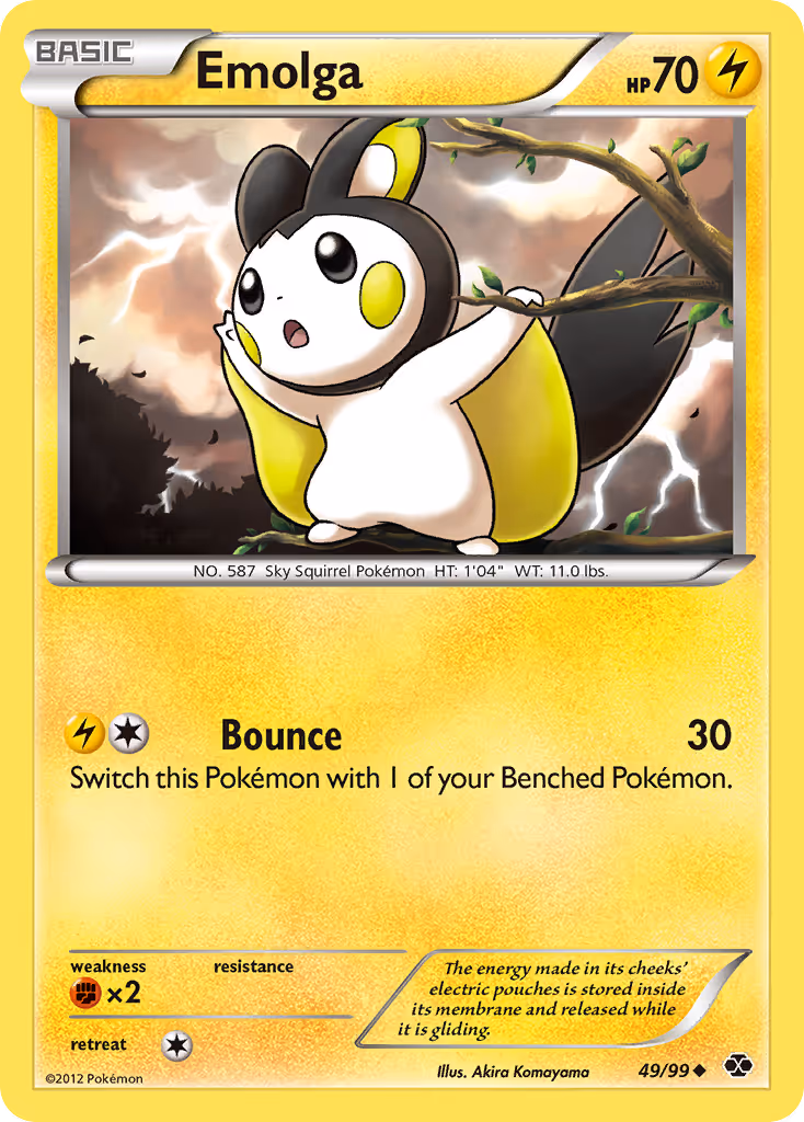 Emolga 49/99 Pokemon card