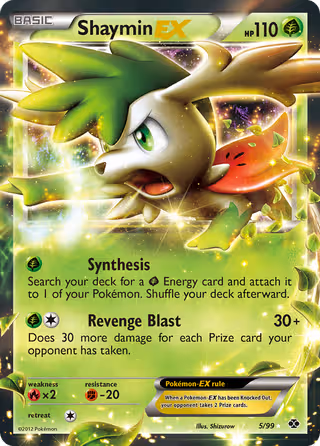 Shaymin-EX 5/99 Pokemon card
