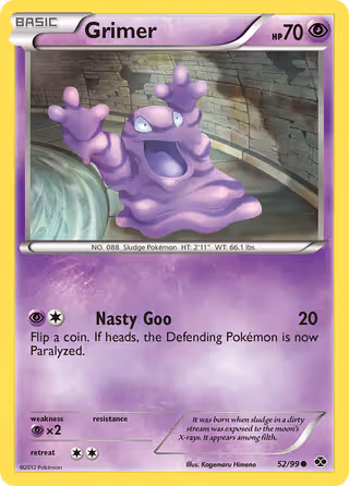 Grimer 52/99 Pokemon card