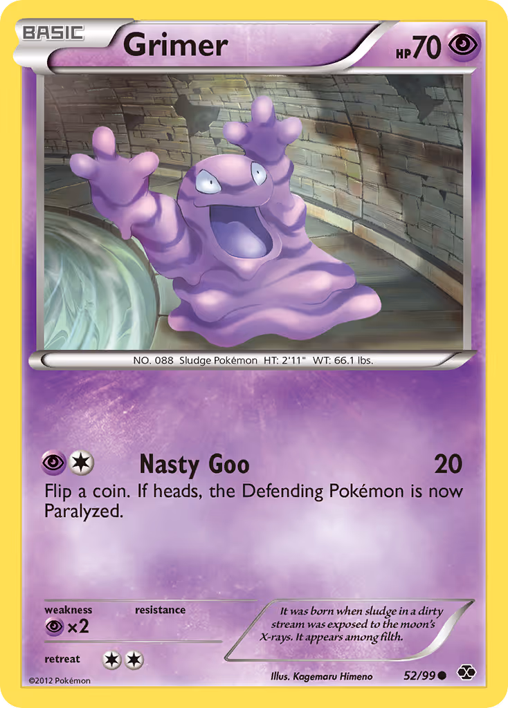 Grimer 52/99 Pokemon card