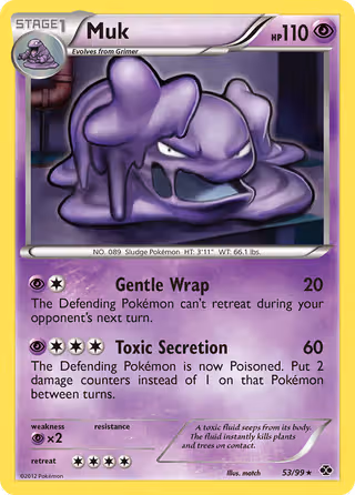 Muk 53/99 Pokemon card