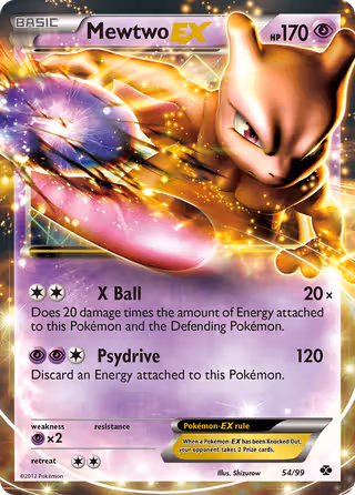 Mewtwo-EX 54/99 Pokemon card