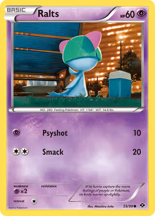 Ralts 55/99 Pokemon card