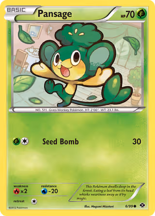 Pansage 6/99 Pokemon card