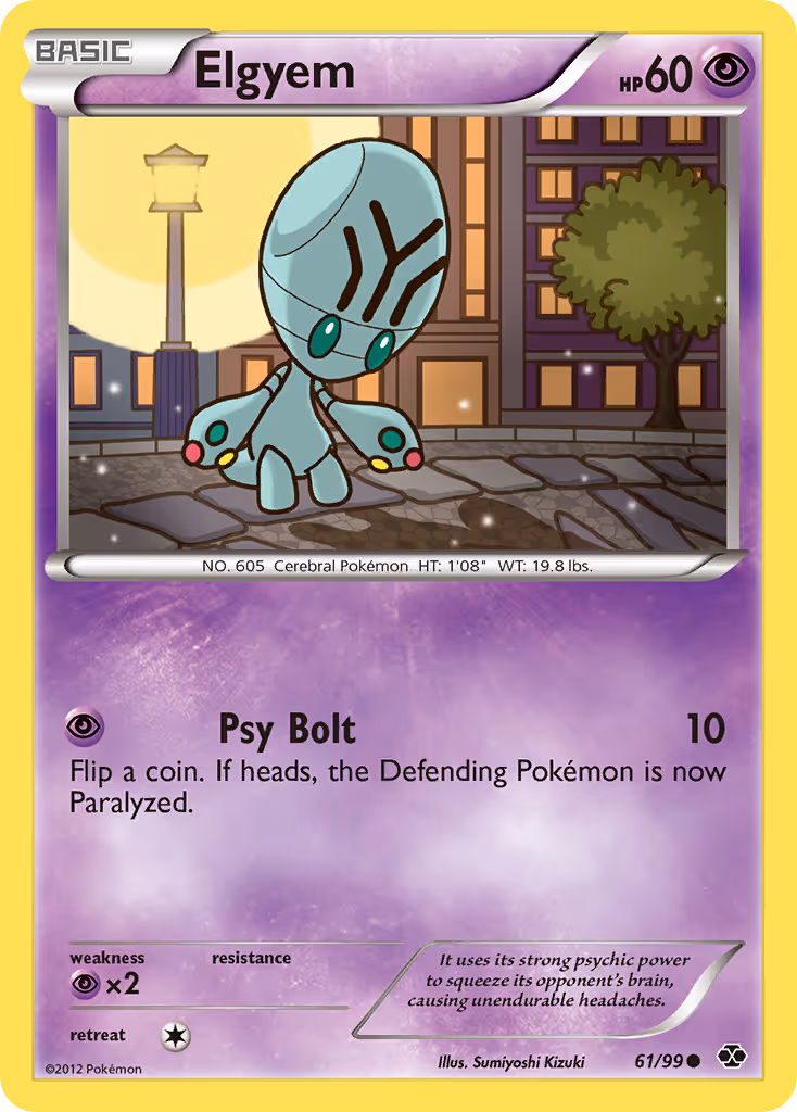 Elgyem 61/99 Pokemon card