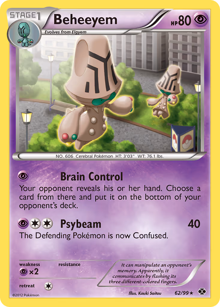 Beheeyem 62/99 Pokemon card