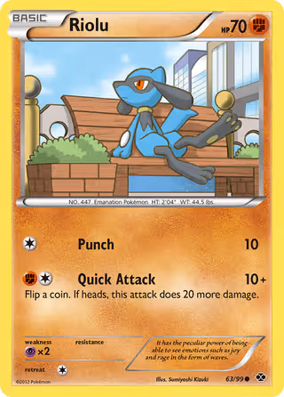 Riolu 63/99 Pokemon card