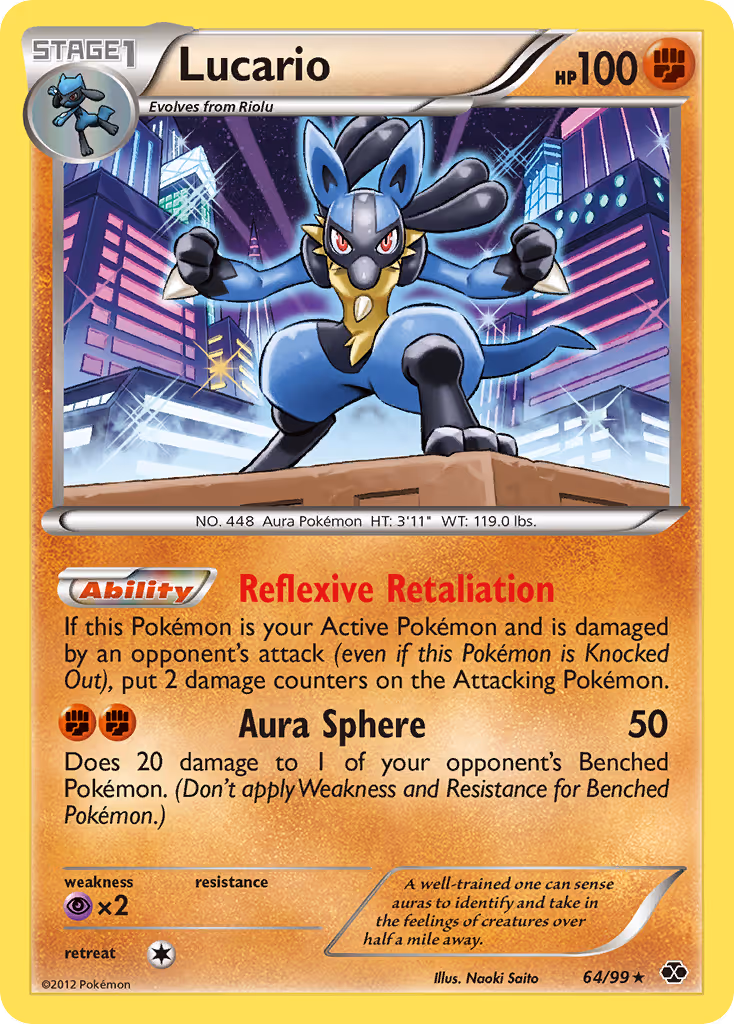 Lucario 64/99 Pokemon card