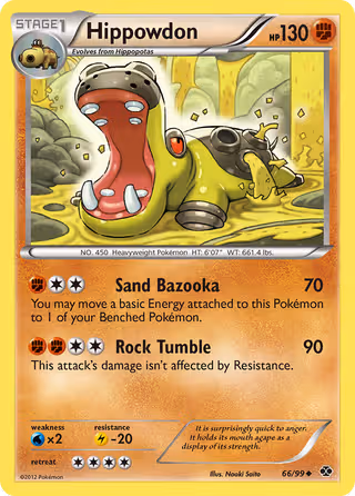 Hippowdon 66/99 Pokemon card