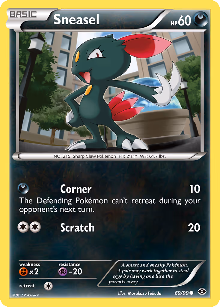 Sneasel 69/99 Pokemon card