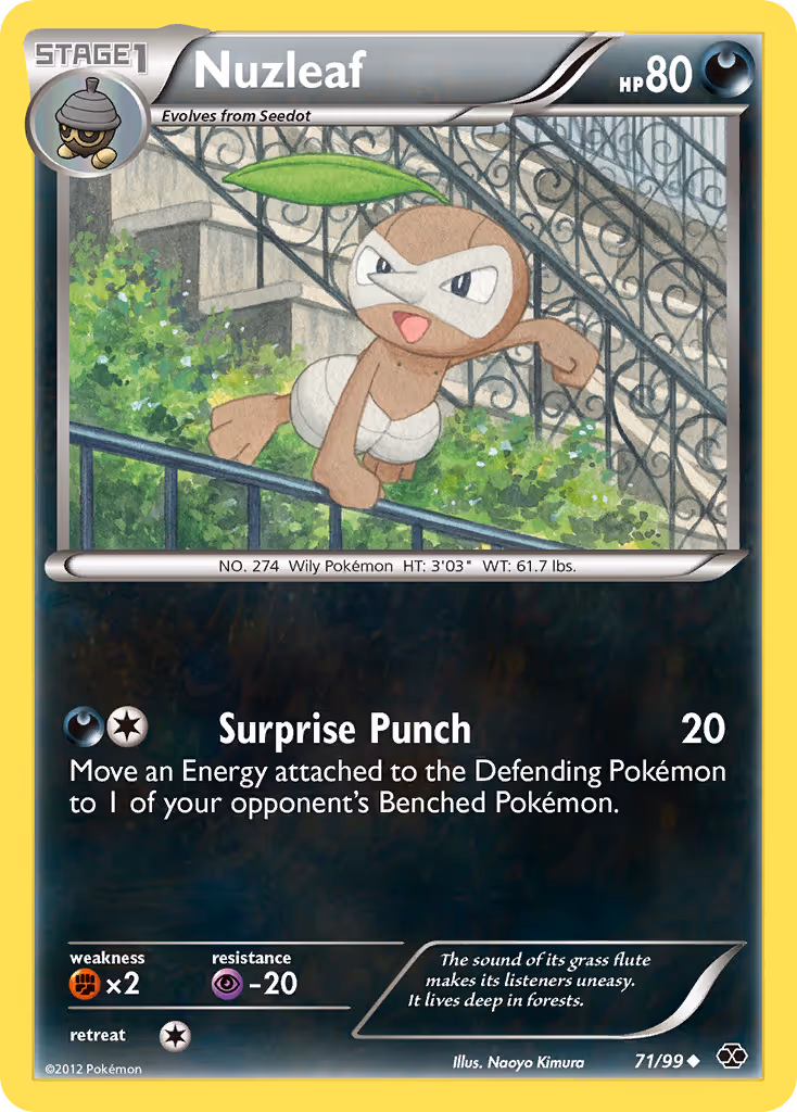 Nuzleaf 71/99 Pokemon card