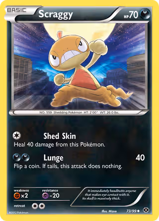 Scraggy 73/99 Pokemon card