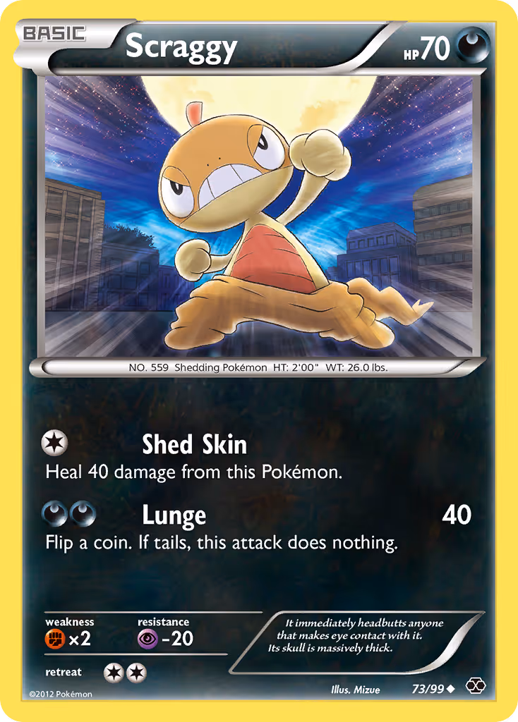 Scraggy 73/99 Pokemon card