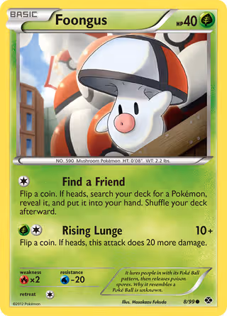 Foongus 8/99 Pokemon card