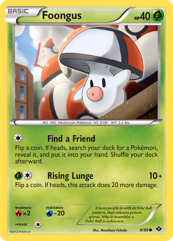 Foongus 8/99 Pokemon card