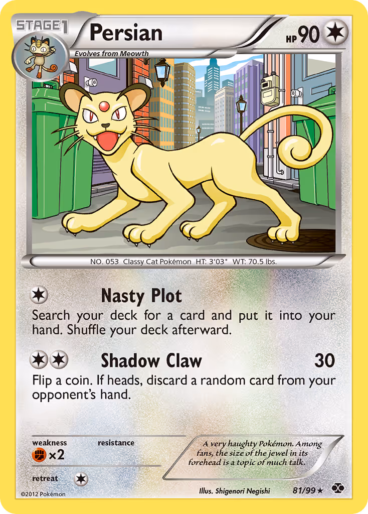 Persian 81/99 Pokemon card