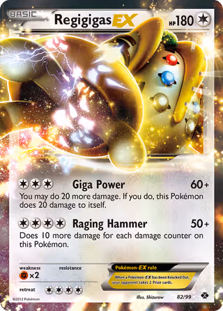 Regigigas-EX 82/99 Pokemon card