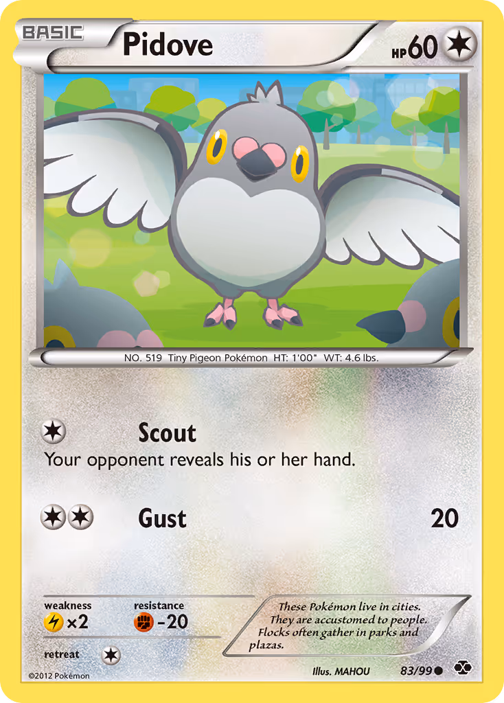 Pidove 83/99 Pokemon card