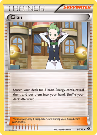 Cilan 86/99 Pokemon card