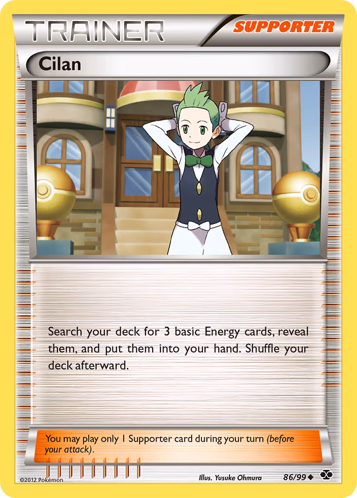 Cilan 86/99 Pokemon card