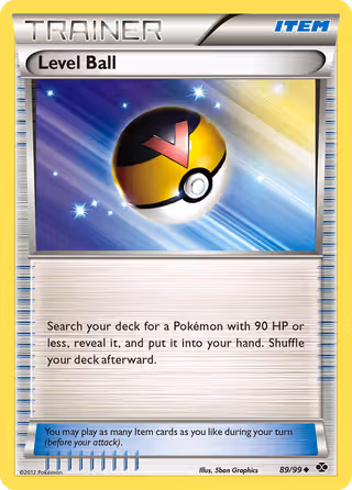 Level Ball 89/99 Pokemon card