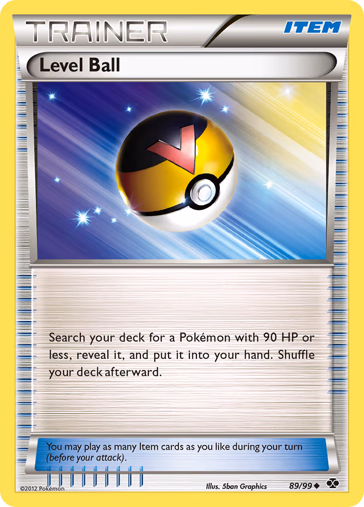 Level Ball 89/99 Pokemon card