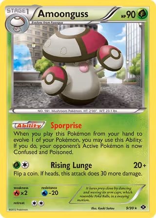 Amoonguss 9/99 Pokemon card