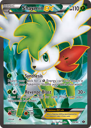 Shaymin-EX 94/99 Pokemon card