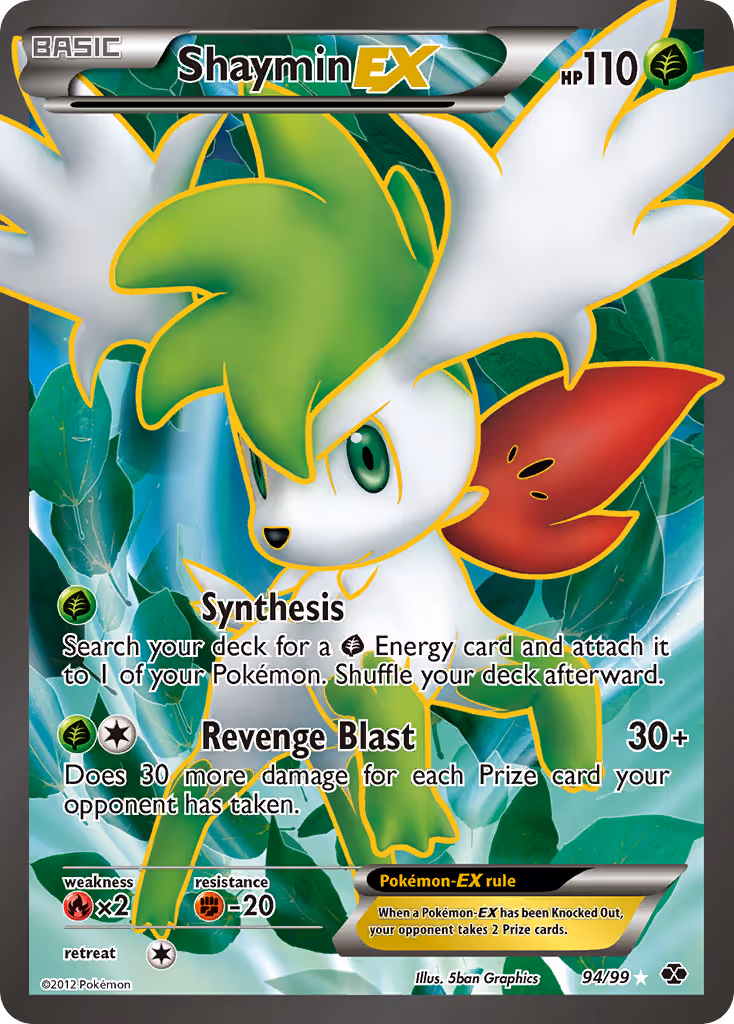 Shaymin-EX 94/99 Pokemon card