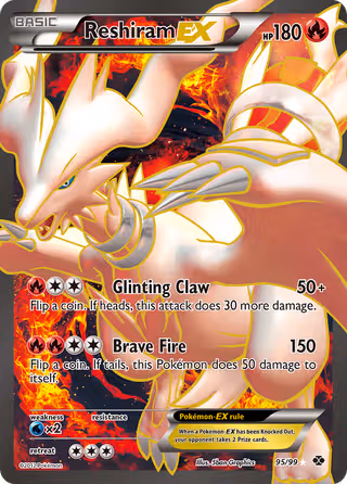 Reshiram-EX 95/99 Pokemon card