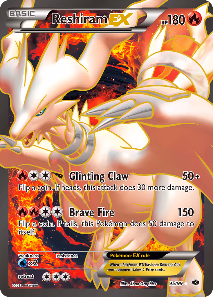 Reshiram-EX 95/99 Pokemon card